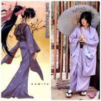 kaoru kamiya, ruroni kenshin, samurai x, cosplay en alquiler, disfraces anime en alquiler, matsuri, yukatas en alquiler lima